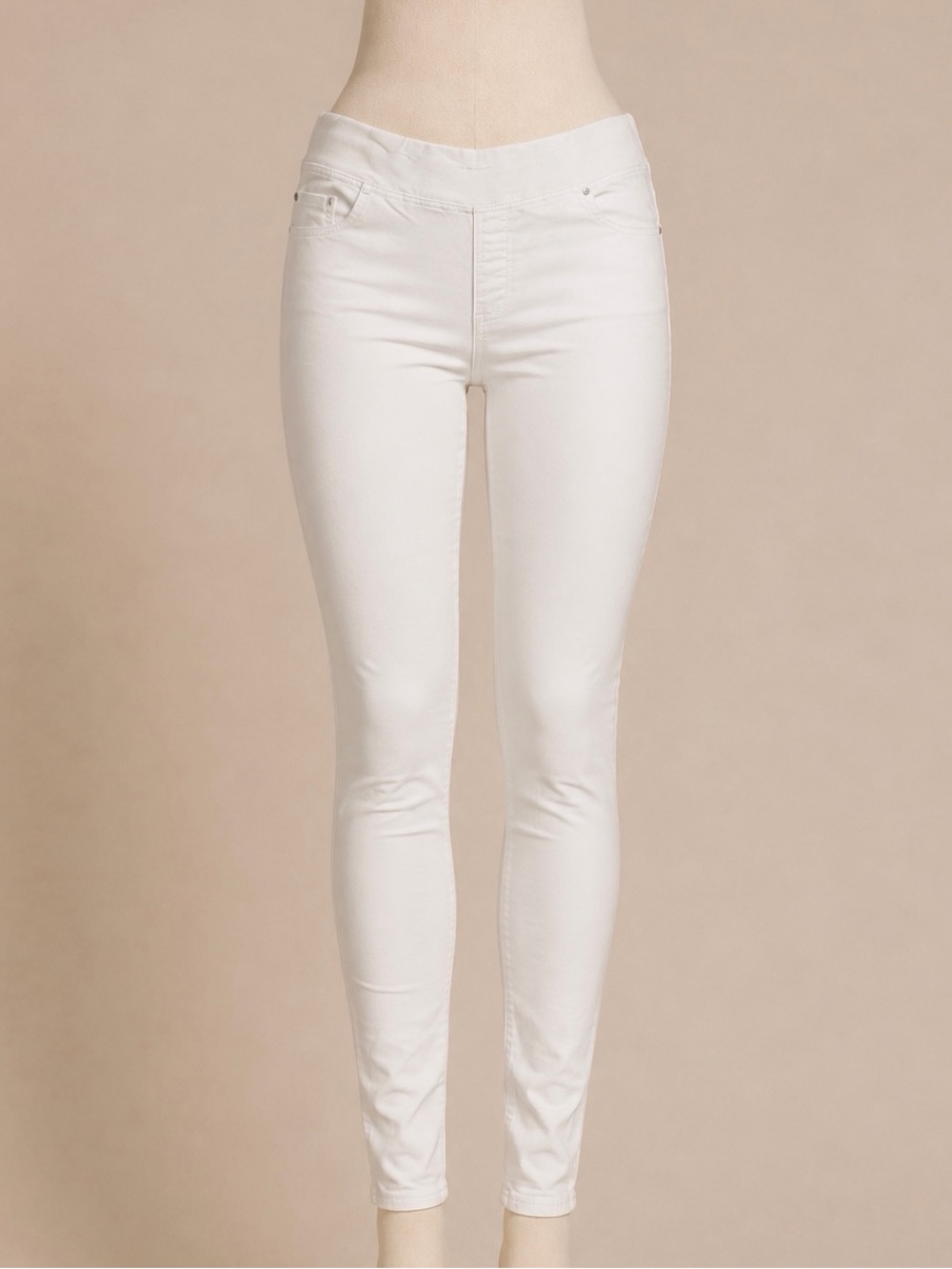 Chic Soul White Stretch Skinny Jeans 2X Plus Size Mid Rise Boutique Denim Pants